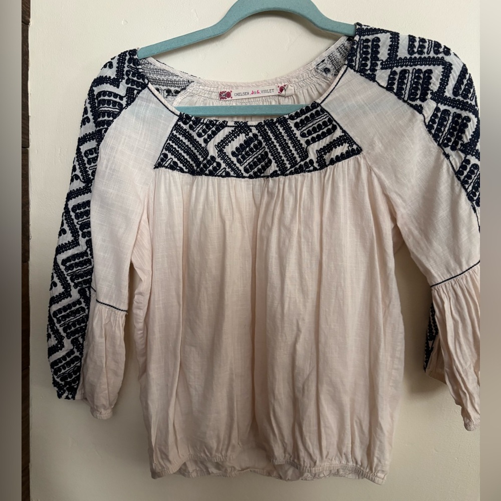 Chelsea and Violet embroidered top